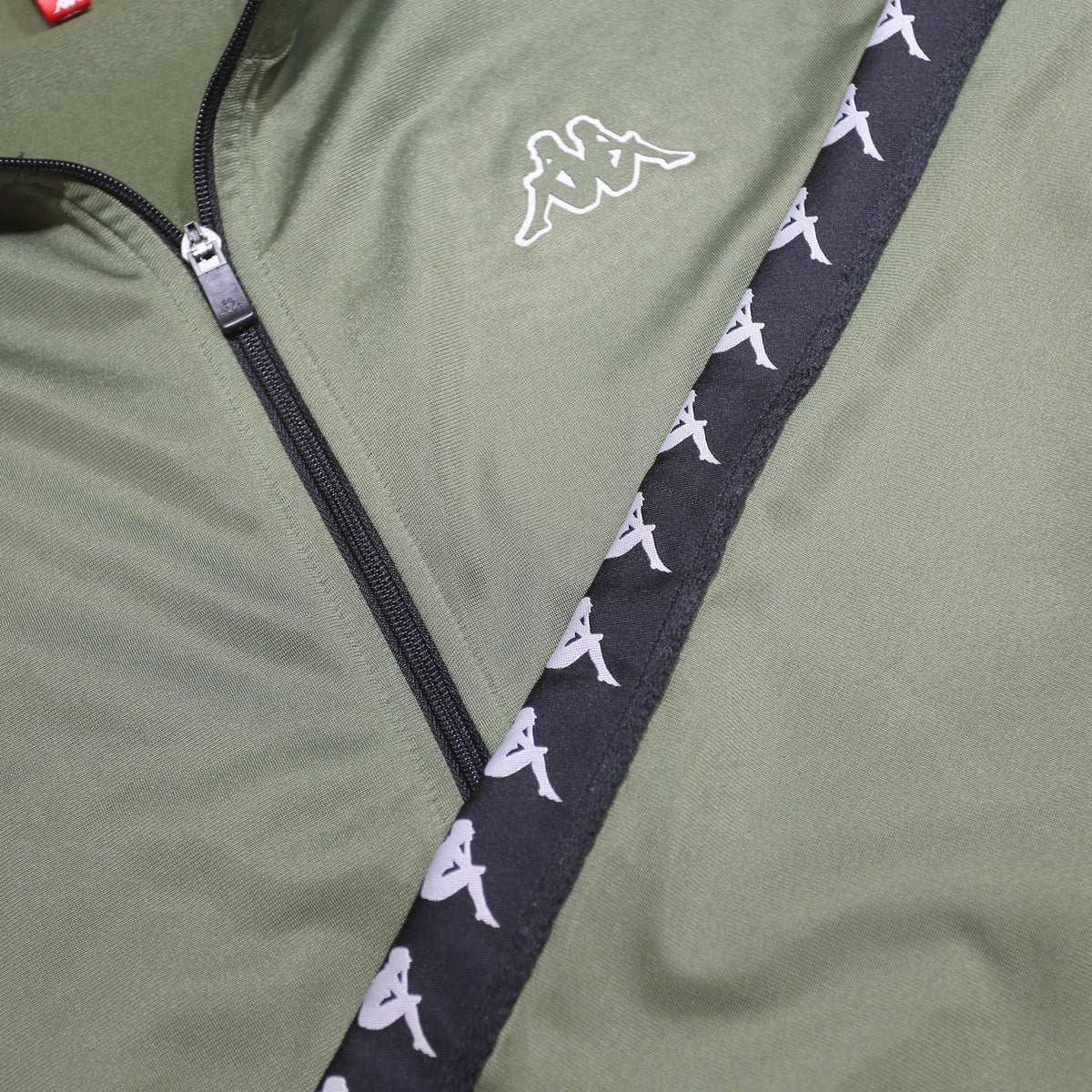 KAPPA Mens Green & Black Logo Tape Track Jacket 2XL Polyester Zip-up Casual