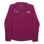 THE NORTH FACE Womens Purple Jacket XS Polyester Zip Plain Casual Outdoor