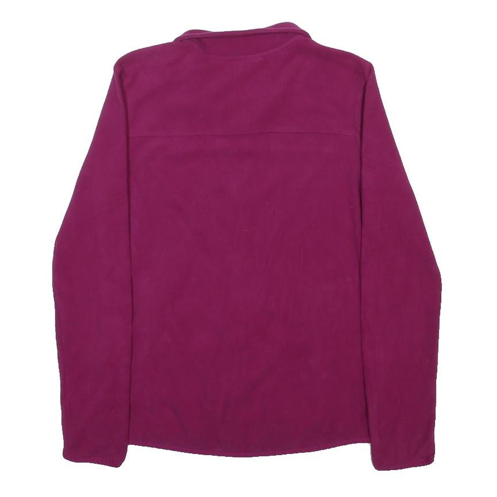 THE NORTH FACE Womens Purple Jacket XS Polyester Zip Plain Casual Outdoor