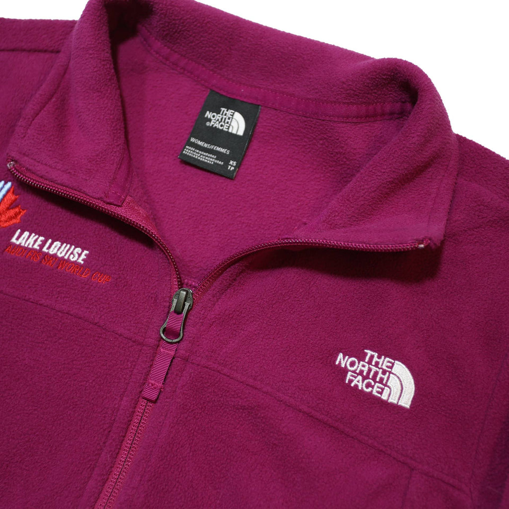THE NORTH FACE Womens Purple Jacket XS Polyester Zip Plain Casual Outdoor