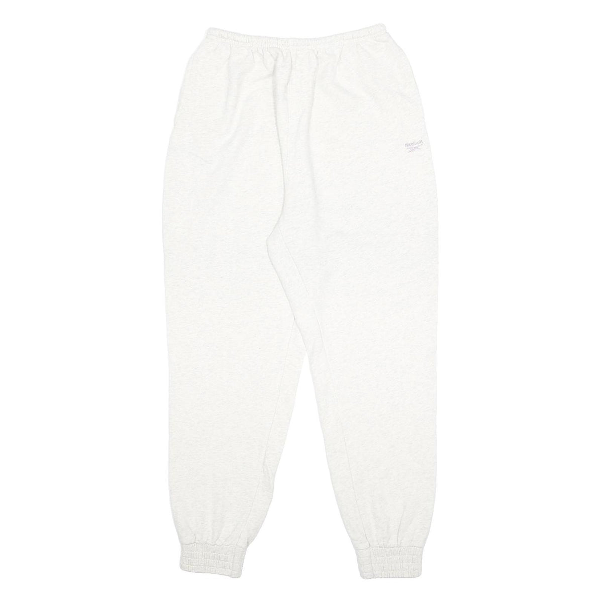 REEBOK Womens Joggers White Soft Cotton Blend M W24 L28 Comfortable Casual