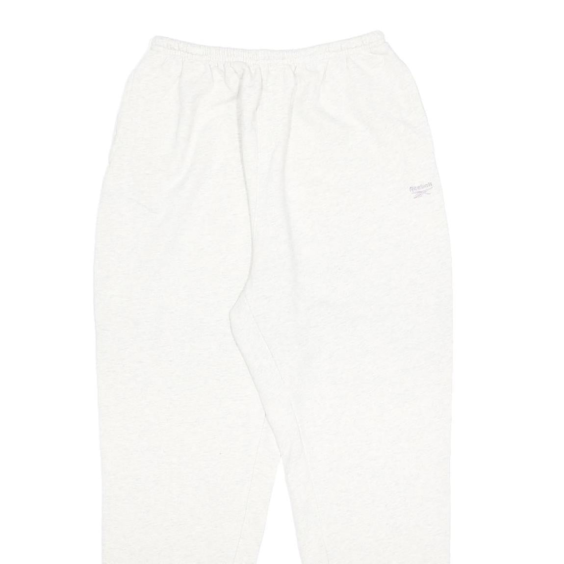 REEBOK Womens Joggers White Soft Cotton Blend M W24 L28 Comfortable Casual