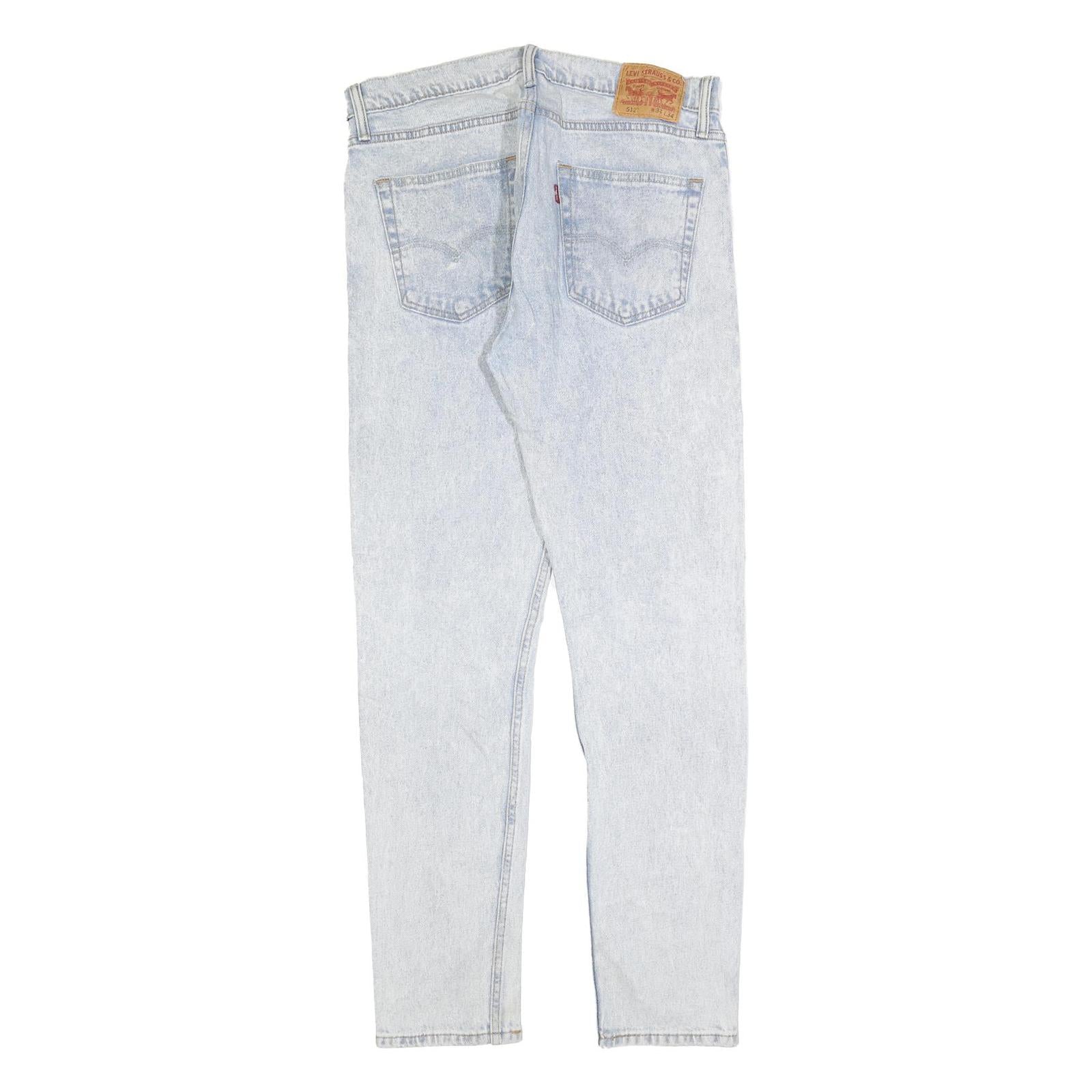 LEVI'S 512 Tapered Mens Jeans Blue Slim Tapered Denim Light W34 L31 Stylish