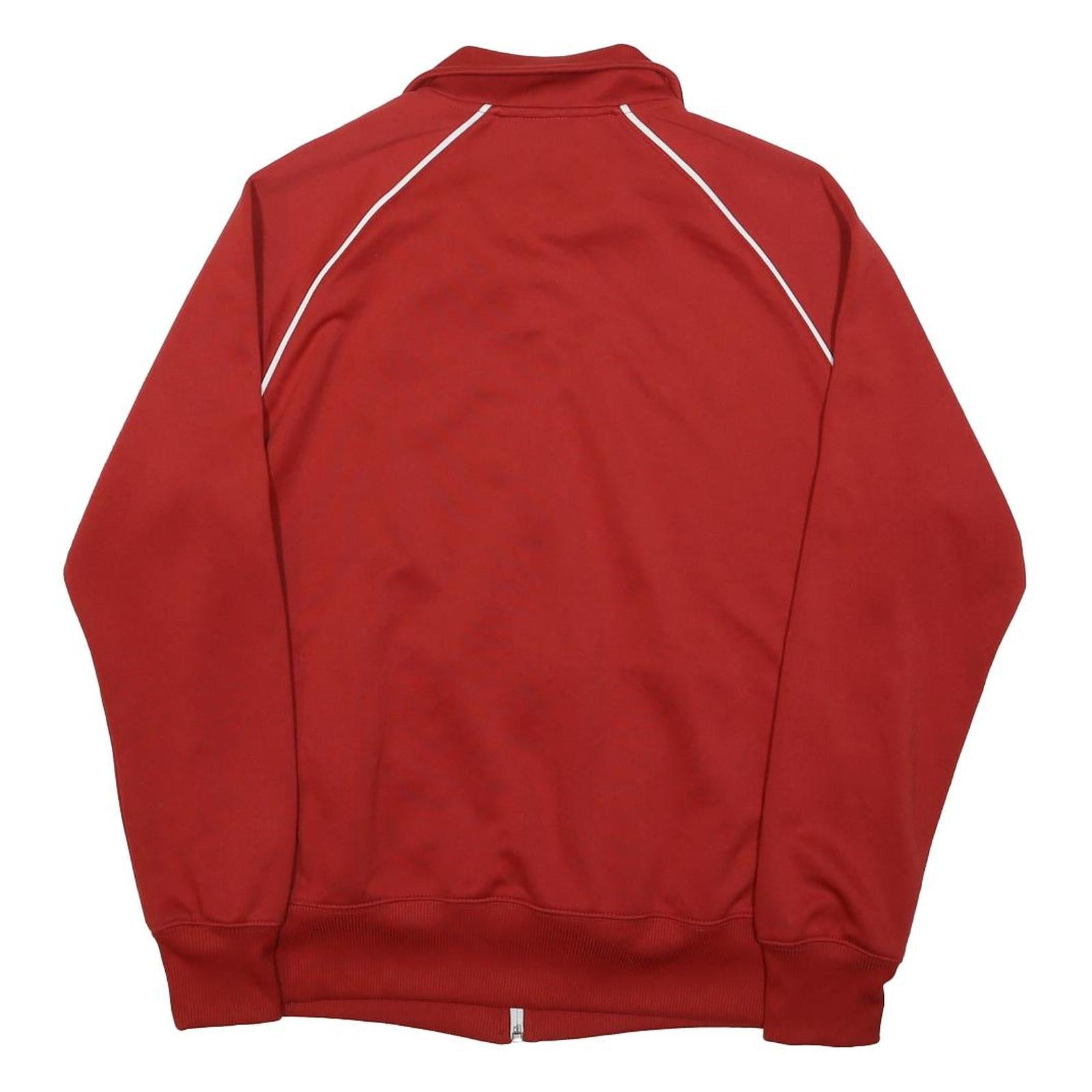 NIKE Boys Red & White Sports Track Jacket XL Polyester Zip Plain Casual
