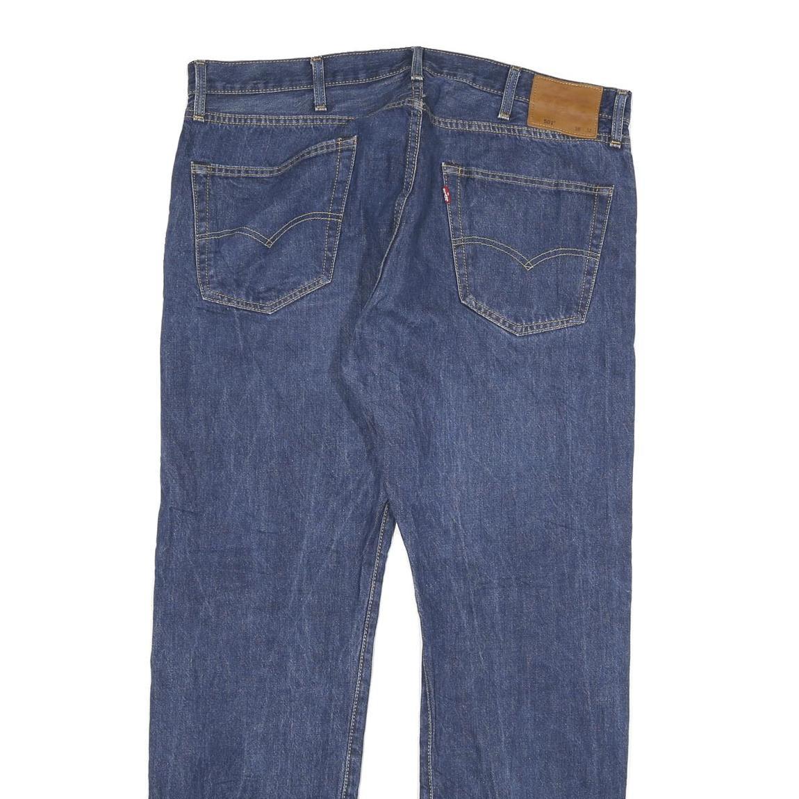 LEVI'S 501 Big E Mens Jeans Blue Regular Straight Denim Medium W38 L32 Classic