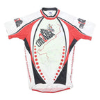 VOLER Mens White & Red Climb 2 Knob Graphic T-Shirt M Short Sleeve Crew Neck