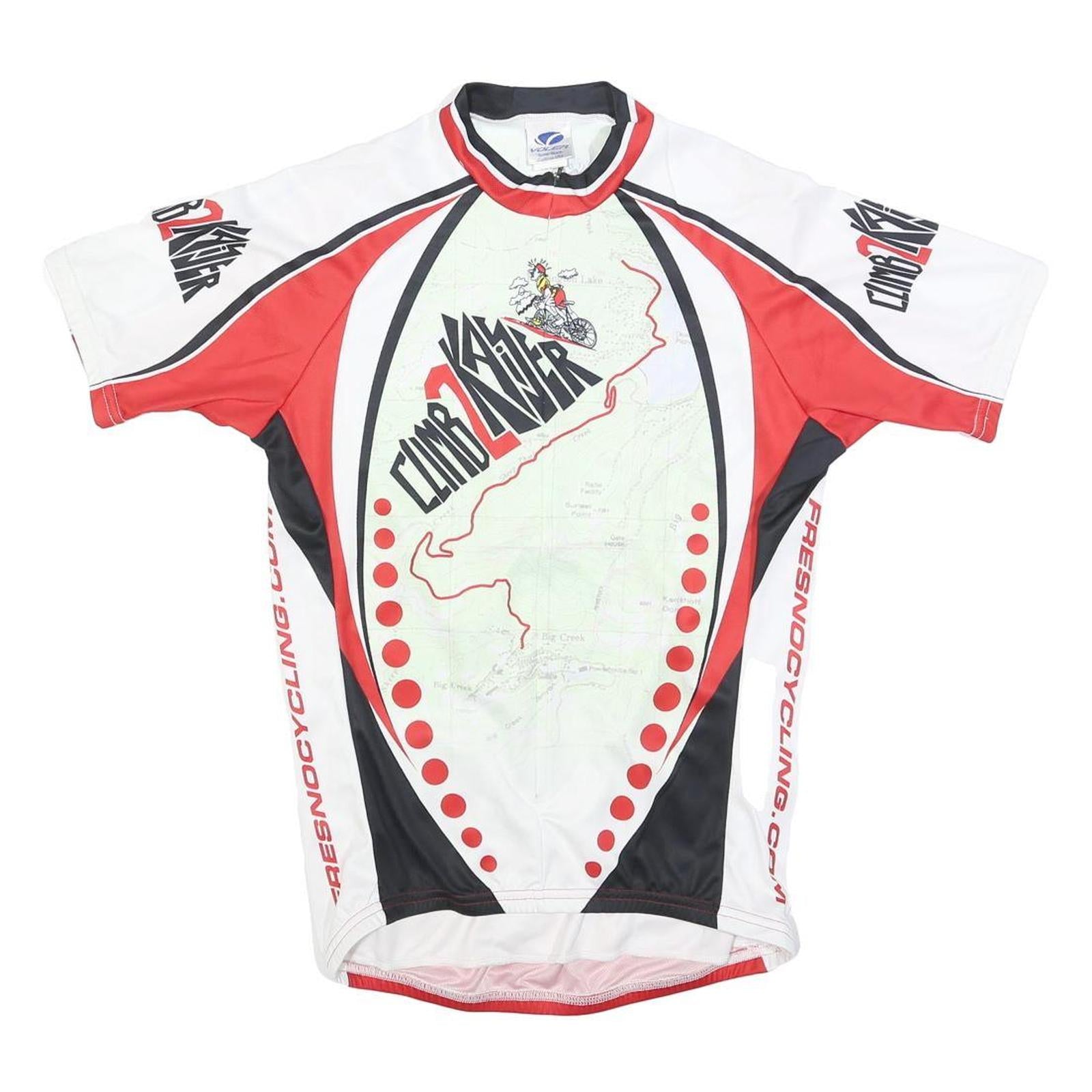 VOLER Mens White & Red Climb 2 Knob Graphic T-Shirt M Short Sleeve Crew Neck