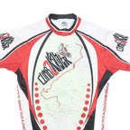 VOLER Mens White & Red Climb 2 Knob Graphic T-Shirt M Short Sleeve Crew Neck