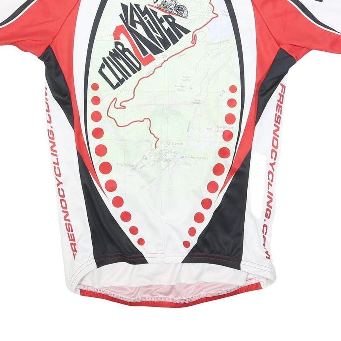 VOLER Mens White & Red Climb 2 Knob Graphic T-Shirt M Short Sleeve Crew Neck