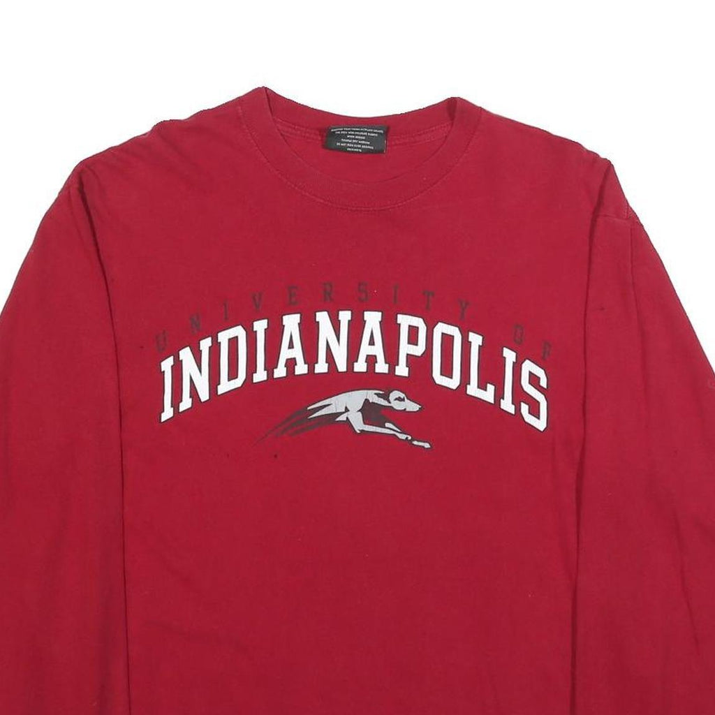 STEVE & BARRYS Mens Red University Of Indianapolis Graphic T-Shirt M Long Sleeve