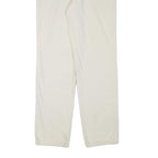 DOCKERS Mens Cotton Blend White Regular Straight Trousers W28 L30 Classic Zip