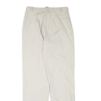 DOCKERS Mens Cotton Blend White Regular Straight Trousers W28 L30 Classic Zip