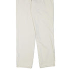 DOCKERS Mens Cotton Blend White Regular Straight Trousers W28 L30 Classic Zip