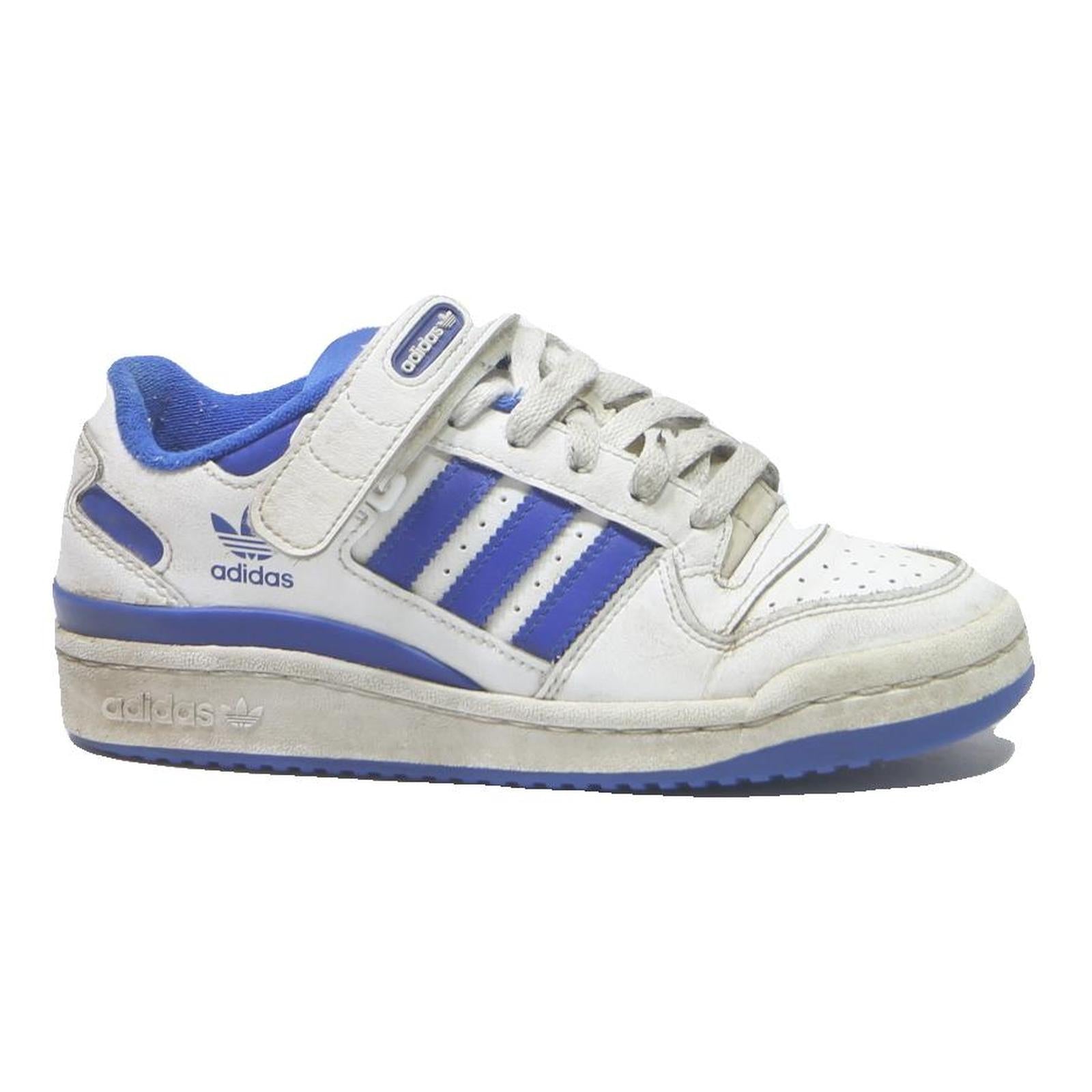 ADIDAS Continental 80 Boys Casual Sneakers White & Blue Leather UK 4