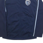 ADIDAS Mens Navy & Light Blue Sporting Jacket S Polyester Blend Zip Track