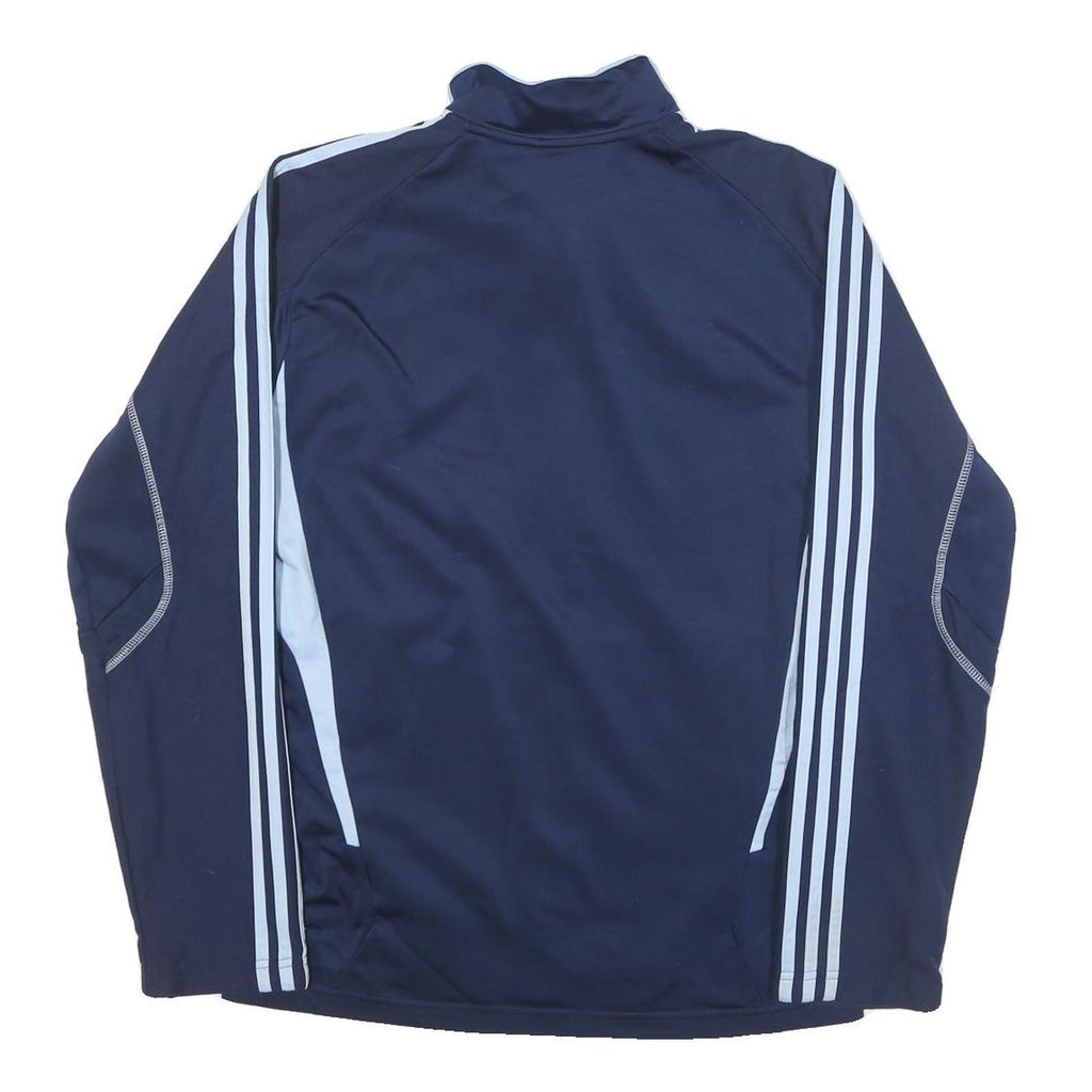 ADIDAS Mens Navy & Light Blue Sporting Jacket S Polyester Blend Zip Track