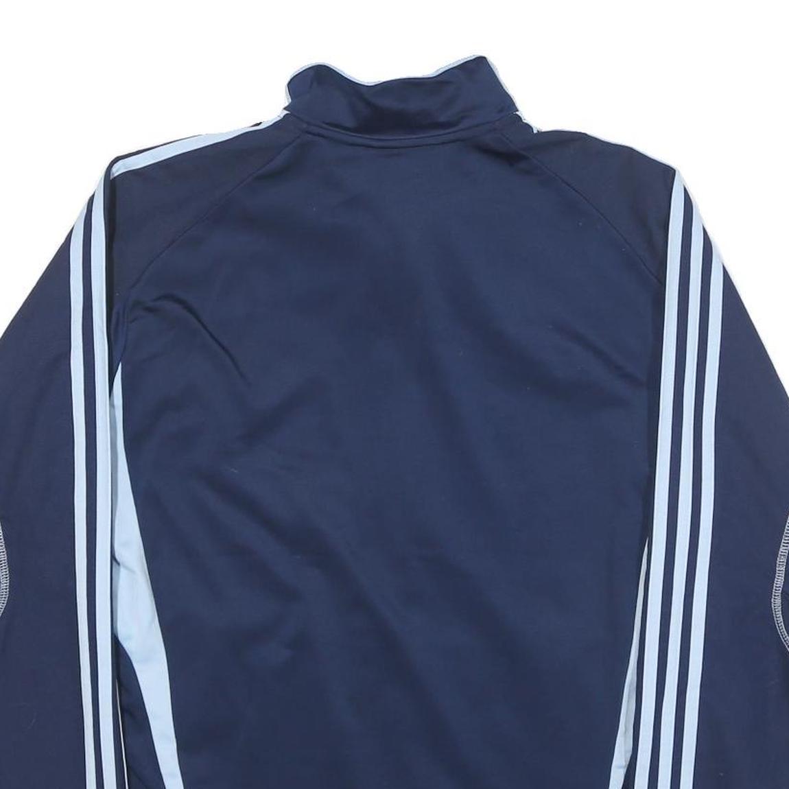 ADIDAS Mens Navy & Light Blue Sporting Jacket S Polyester Blend Zip Track
