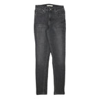 LEVI'S Womens Slim Black Denim Skinny Jeans Cotton Blend W24 L28 Stylish Fit