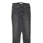 LEVI'S Womens Slim Black Denim Skinny Jeans Cotton Blend W24 L28 Stylish Fit