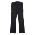 DICKIES Womens Cotton Blend Black Slim Straight Trousers W26 L30 Classic Zip