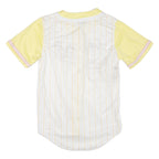 KARL KANI Striped Baseball Womens Jersey White V-Neck XS