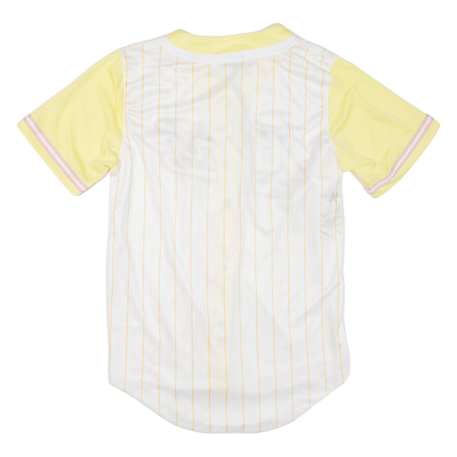 KARL KANI Striped Baseball Womens Jersey White V-Neck XS