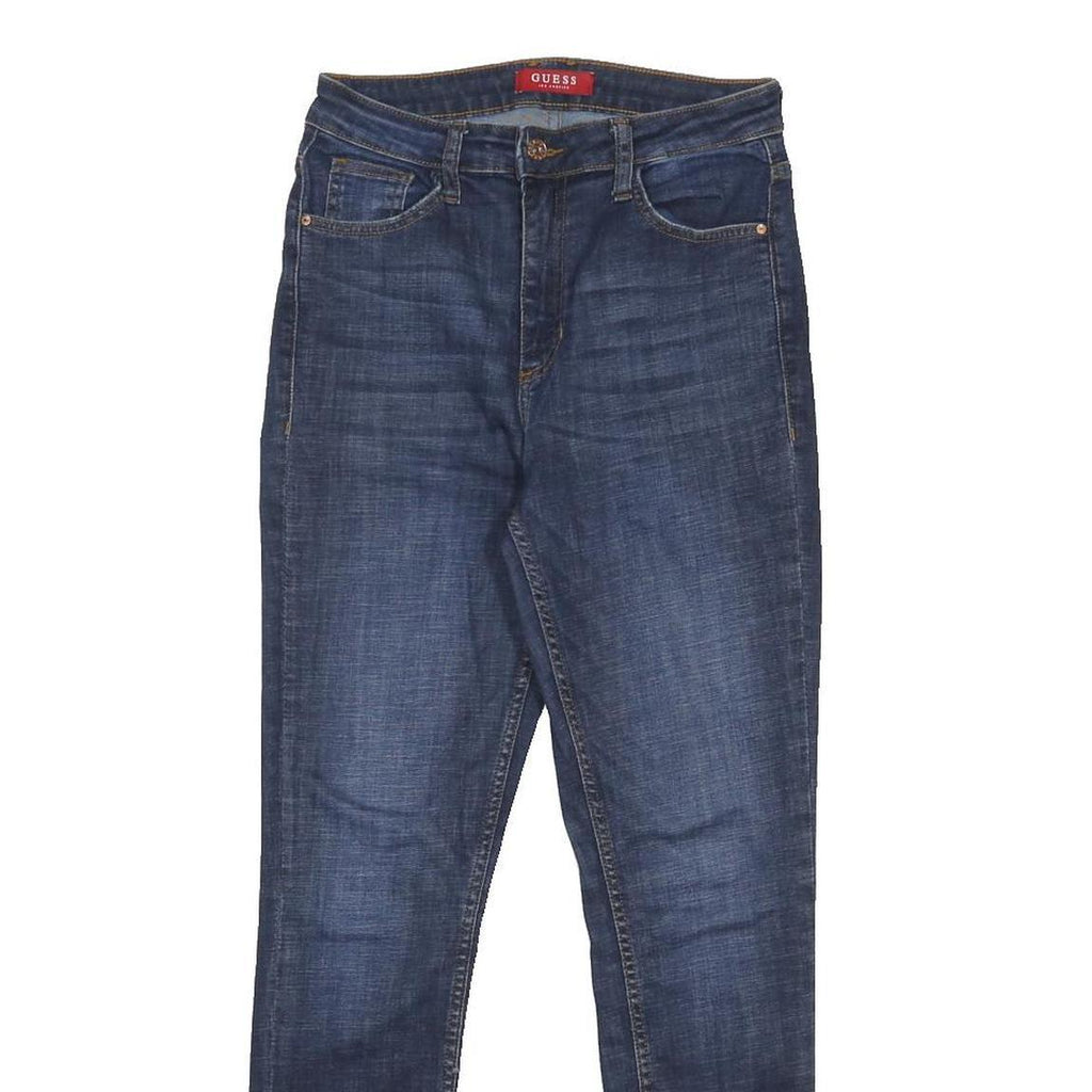 GUESS Womens Slim Blue Denim Cotton Blend Slim Fit Jeans W28 L28 Stylish