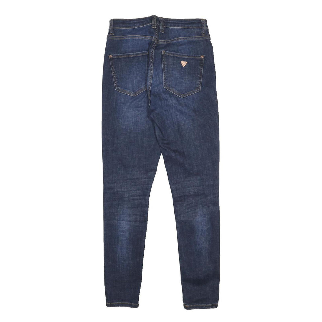 GUESS Womens Slim Blue Denim Cotton Blend Slim Fit Jeans W28 L28 Stylish