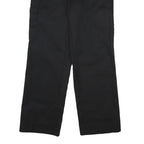 DICKIES Mens Cotton Blend Black Regular Straight Trousers W32 L30 Workwear Zip