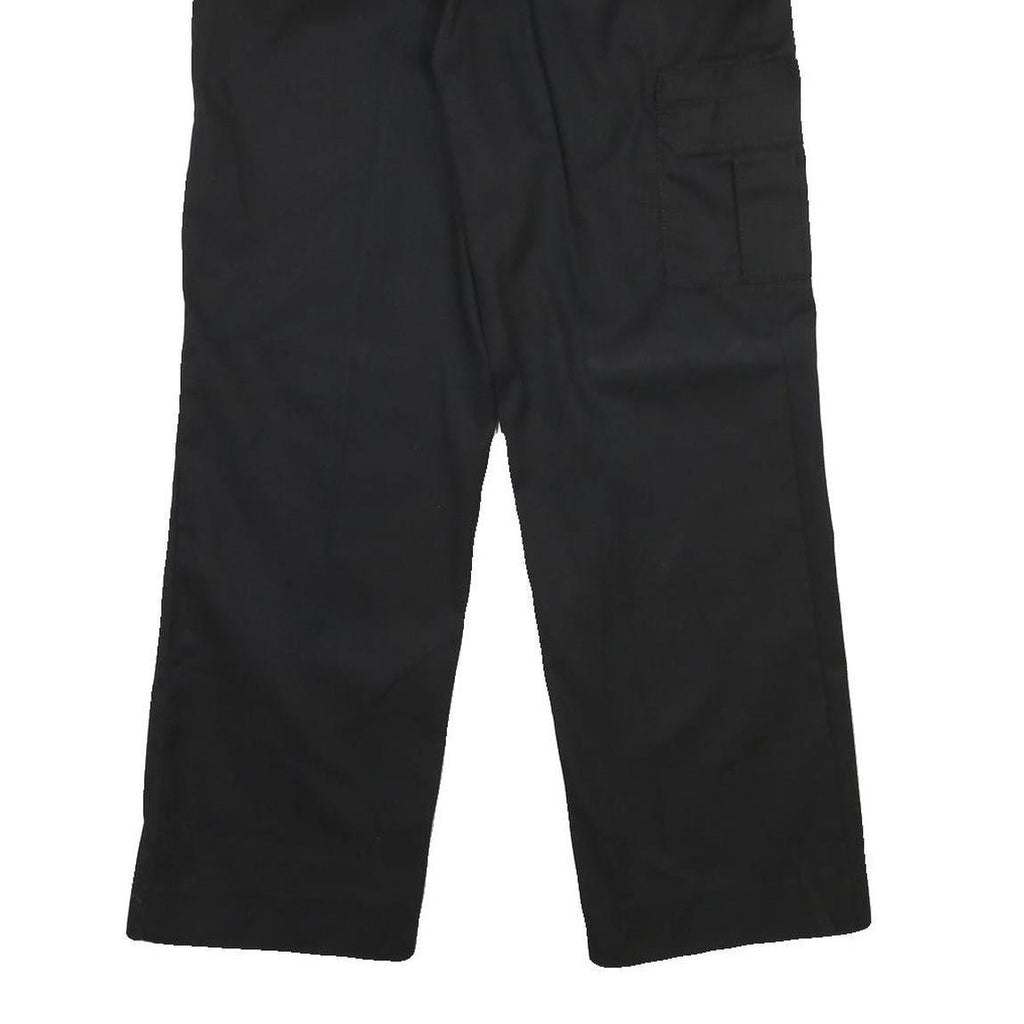 DICKIES Mens Cotton Blend Black Regular Straight Trousers W32 L30 Workwear Zip
