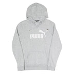 PUMA Womens Grey Pullover Hoodie UK 10 Cotton Blend Casual Sports Sweatshirt