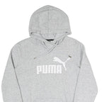PUMA Womens Grey Pullover Hoodie UK 10 Cotton Blend Casual Sports Sweatshirt