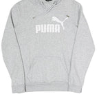 PUMA Womens Grey Pullover Hoodie UK 10 Cotton Blend Casual Sports Sweatshirt
