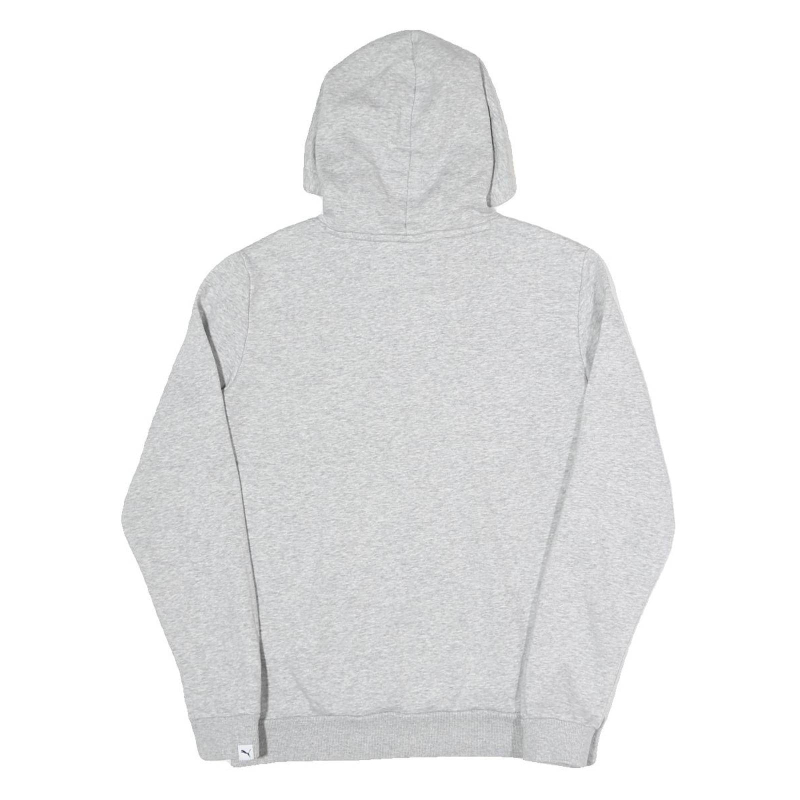 PUMA Womens Grey Pullover Hoodie UK 10 Cotton Blend Casual Sports Sweatshirt