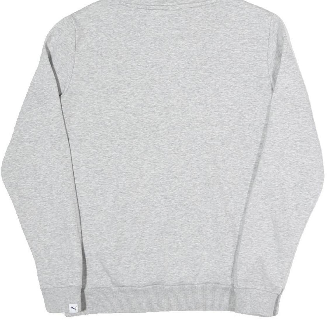 PUMA Womens Grey Pullover Hoodie UK 10 Cotton Blend Casual Sports Sweatshirt