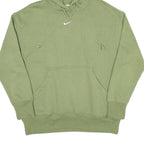 NIKE Mens Green Pullover Hoodie S S Hooded Sweatshirt Cotton Blend