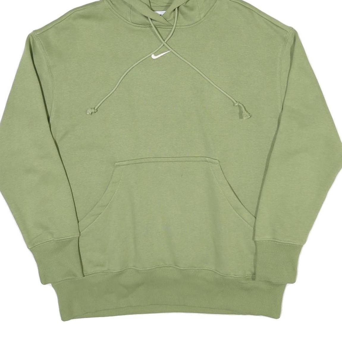 NIKE Mens Green Pullover Hoodie S S Hooded Sweatshirt Cotton Blend