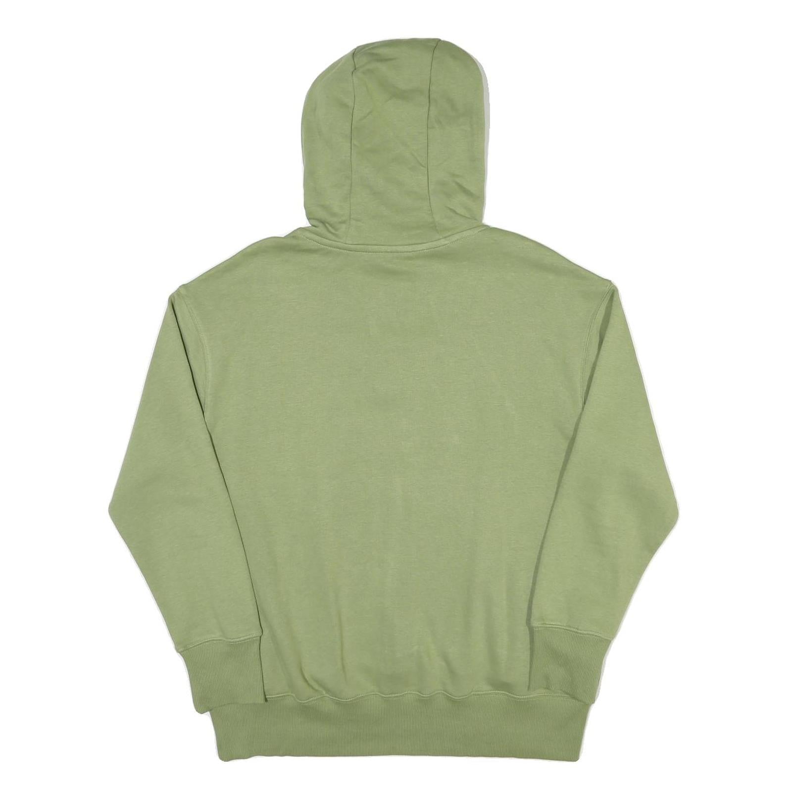 NIKE Mens Green Pullover Hoodie S S Hooded Sweatshirt Cotton Blend