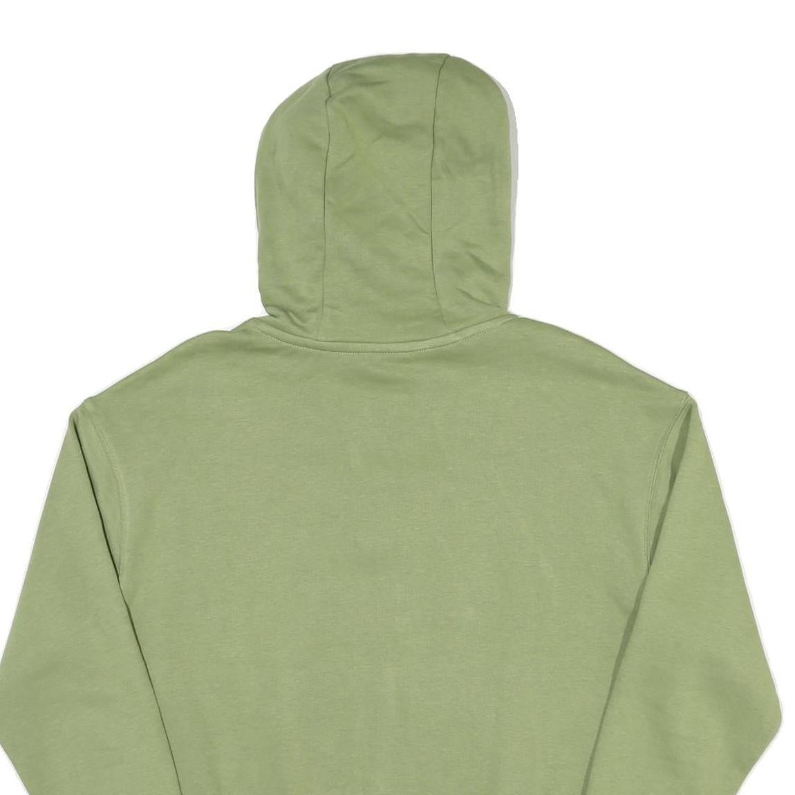NIKE Mens Green Pullover Hoodie S S Hooded Sweatshirt Cotton Blend