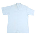 Mens Light Blue Cotton Plain Shirt M Classic Regular Fit Casual Button Shirt