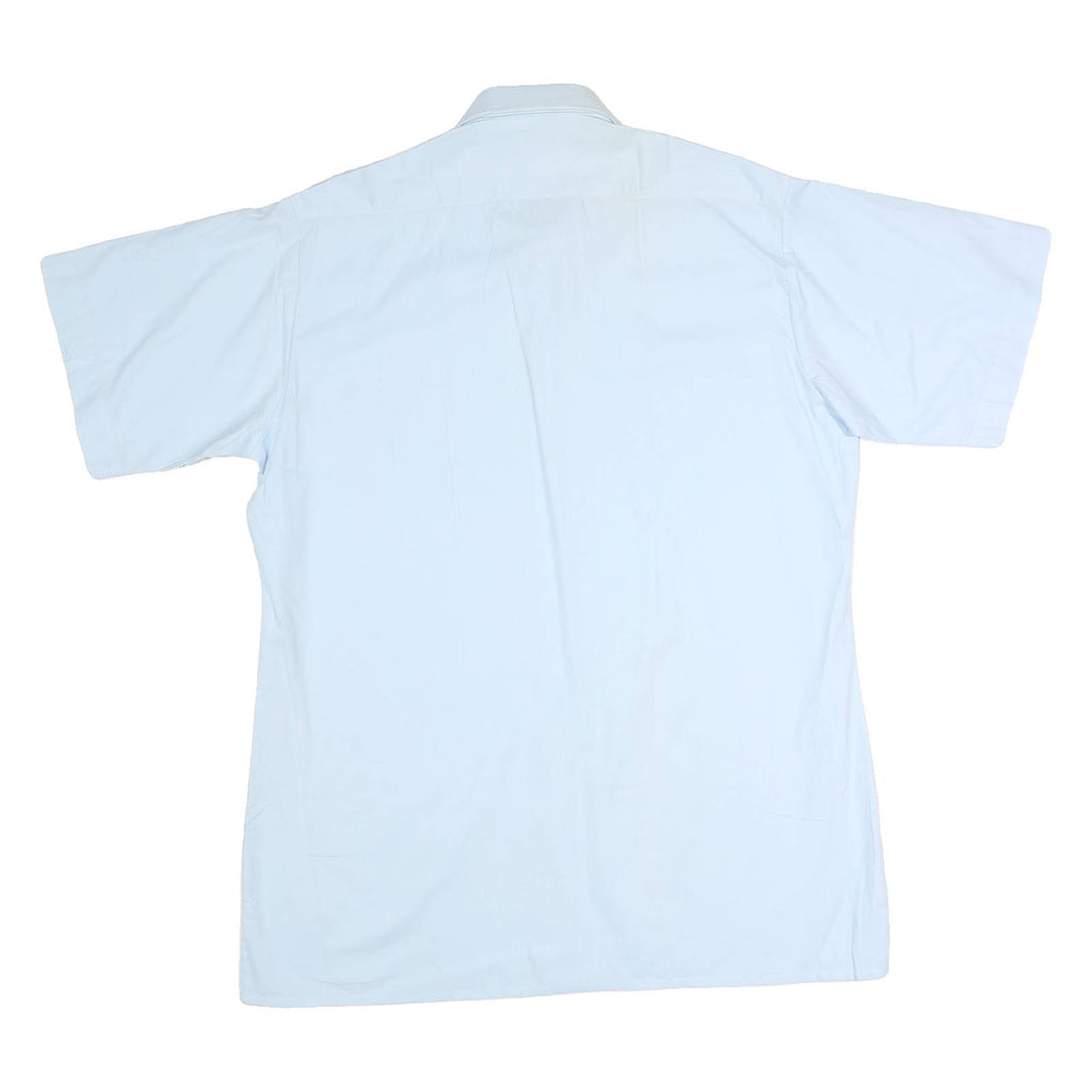Mens Light Blue Cotton Plain Shirt M Classic Regular Fit Casual Button Shirt