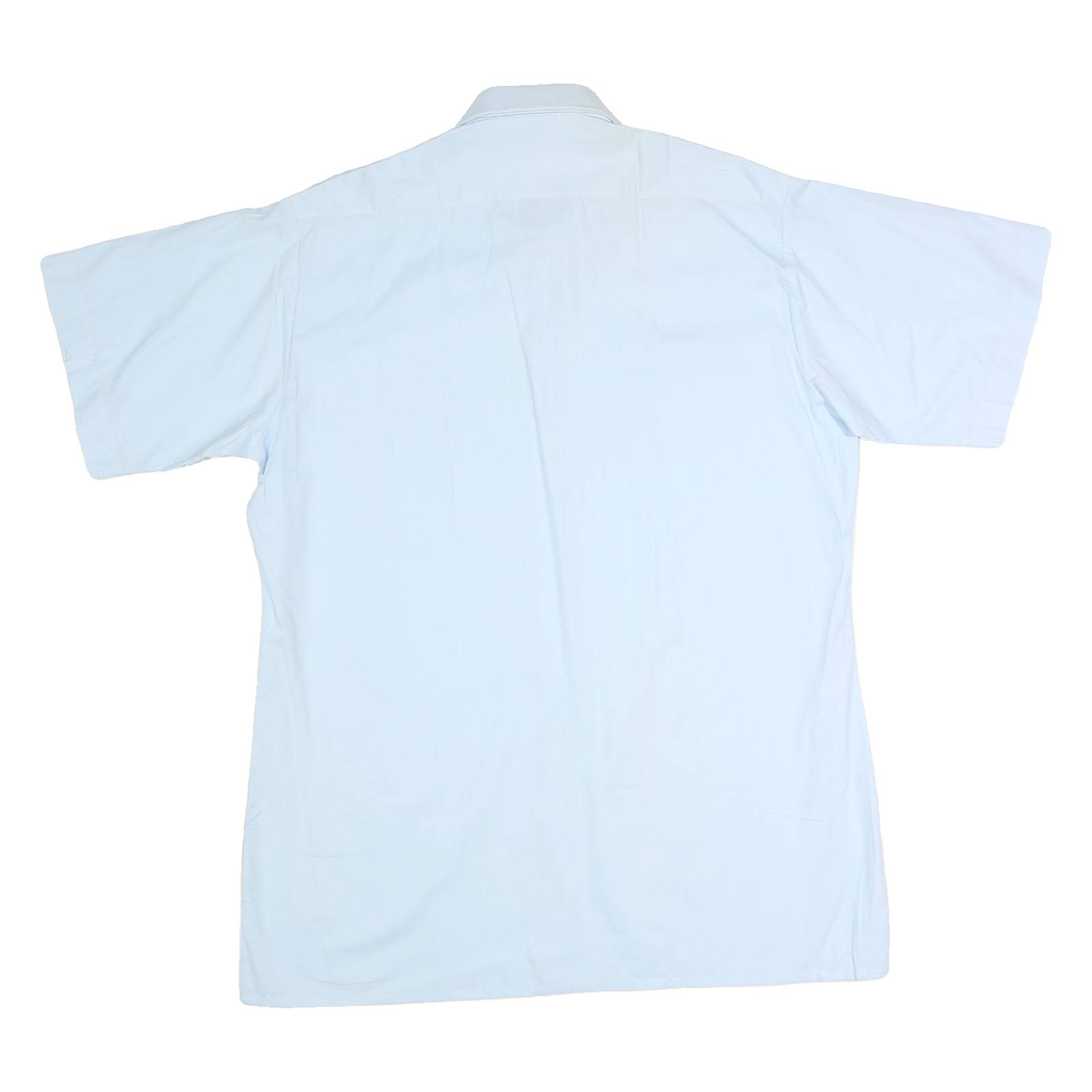 Mens Light Blue Cotton Plain Shirt M Classic Regular Fit Casual Button Shirt