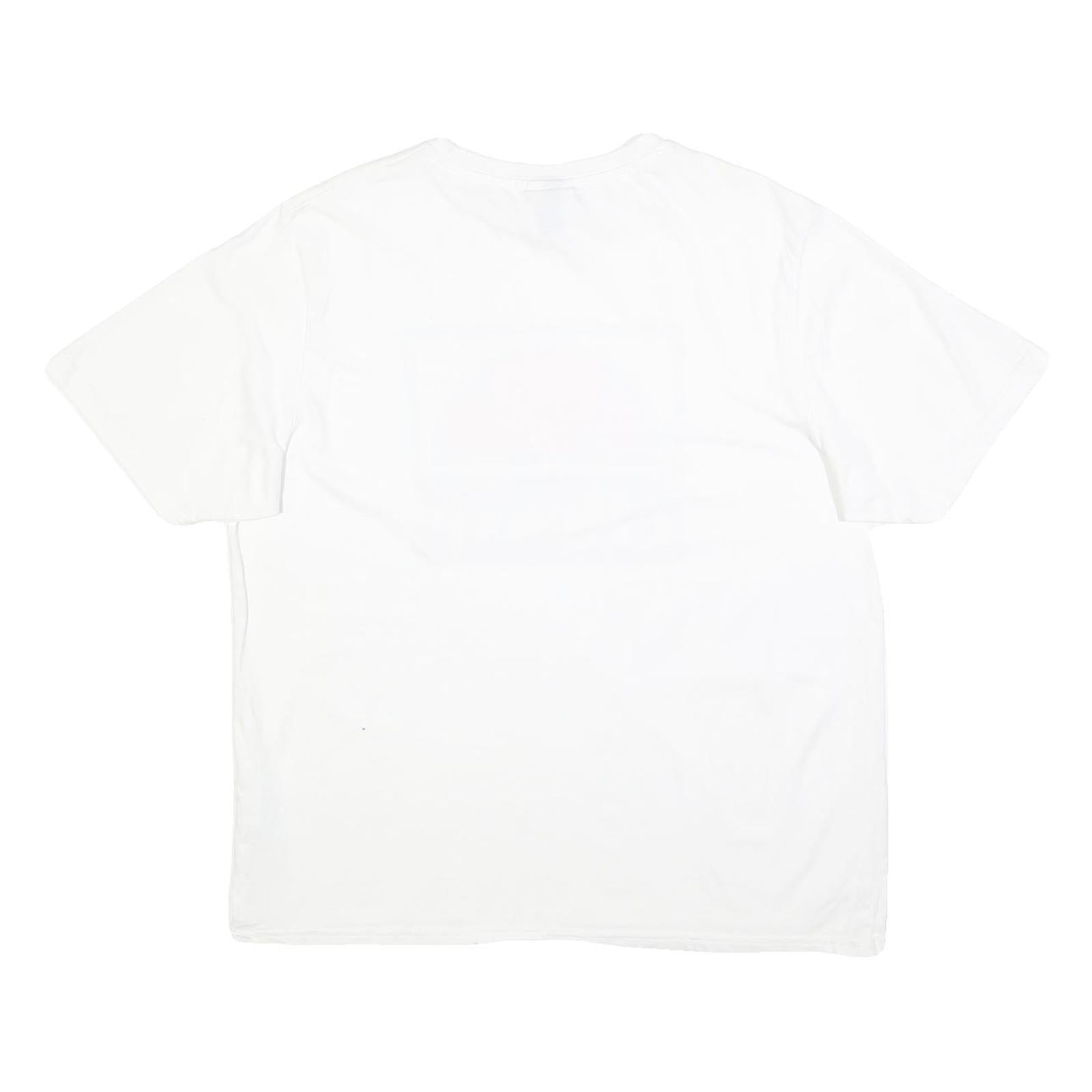 ELLESSE Mens White Graphic T-Shirt 2XL Short Sleeve Crew Neck Logo Casual Cotton