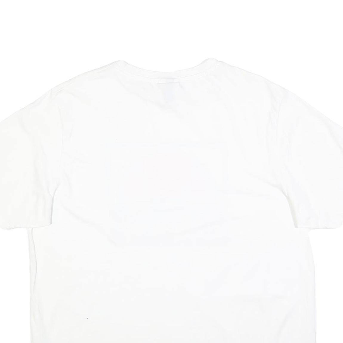 ELLESSE Mens White Graphic T-Shirt 2XL Short Sleeve Crew Neck Logo Casual Cotton