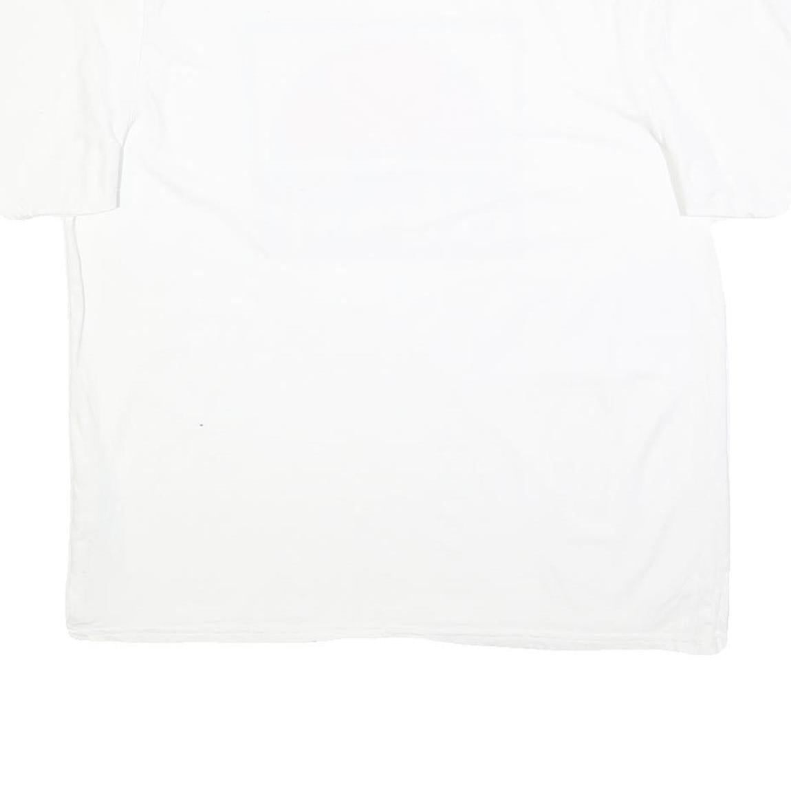 ELLESSE Mens White Graphic T-Shirt 2XL Short Sleeve Crew Neck Logo Casual Cotton