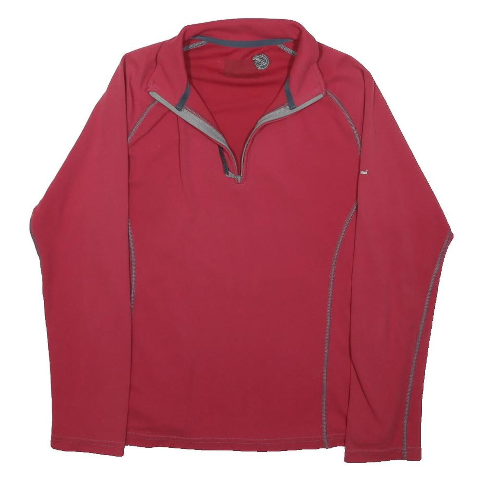 BERGHAUS Womens Red Jacket S Polyester Zip Plain Outdoor Sportswear Activewear