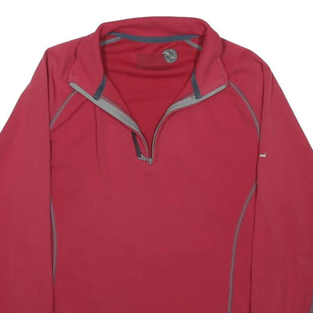 BERGHAUS Womens Red Jacket S Polyester Zip Plain Outdoor Sportswear Activewear