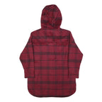 TWIN TIP Womens Red & Black Check Jacket M Polyester Hooded Button Closure