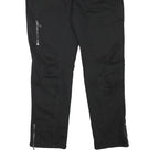 CHICOREE Womens Black Cotton Blend Slim Straight Trousers W31 L27 Zip Closure