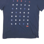 LEVI'S Mens Blue Cotton Blend Graphic T-Shirt 2XL Short Sleeve Crew Neck